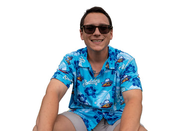 Amarillo Sod Poodles Royal Game Hawaiian Button Up