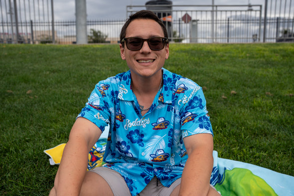 Amarillo Sod Poodles Royal Game Hawaiian Button Up