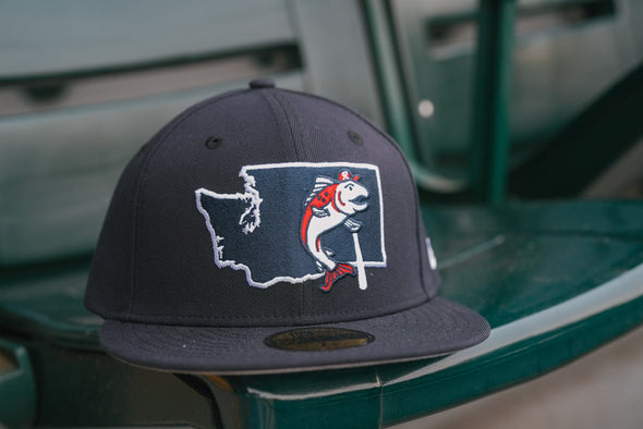 Tacoma Rainiers New Era 59Fifty Navy Slammin' Sam State Cap