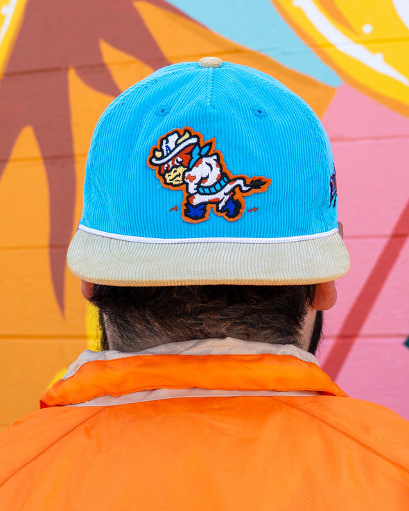 Amarillo Sod Poodles Official League Calf Fries Powder Blue Cord Hat