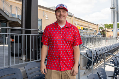 Amarillo Sod Poodles Under Armor Red State All Over Button Down