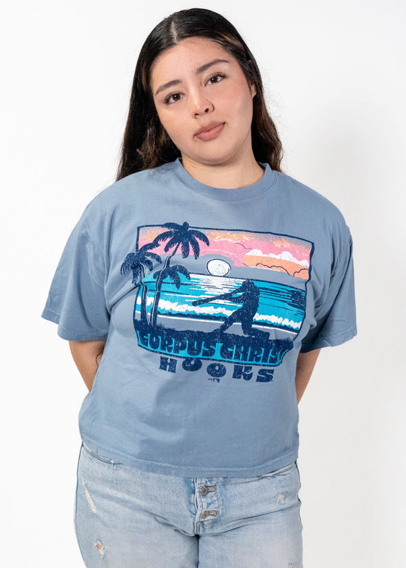 Women's - Comfort Wash - Cropped T Batter Sunset