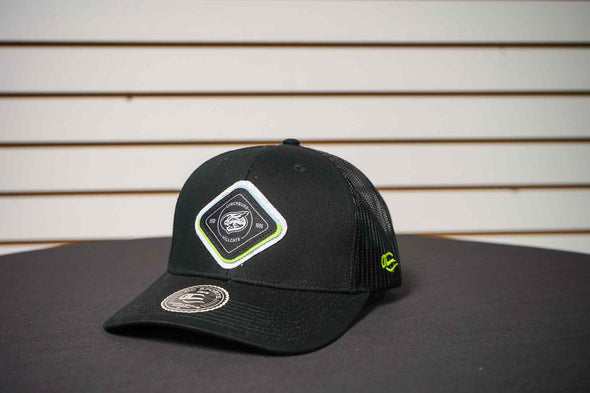 Black Trucker Patch Hat