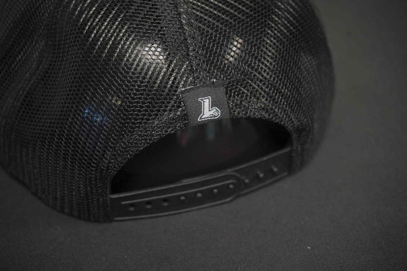 Black Trucker Patch Hat