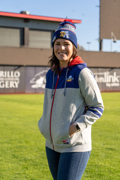 Amarillo Sod Poodles New Era Women's Royal/ Grey Full Zip