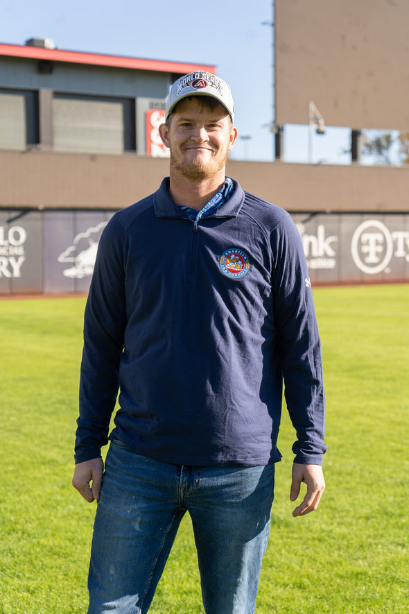 Amarillo Sod Poodles Under Armor Navy All Day Crest 1/4 Zip