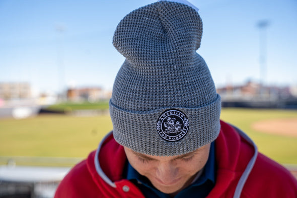 Amarillo Sod Poodles Grey Crest Logo Beanie