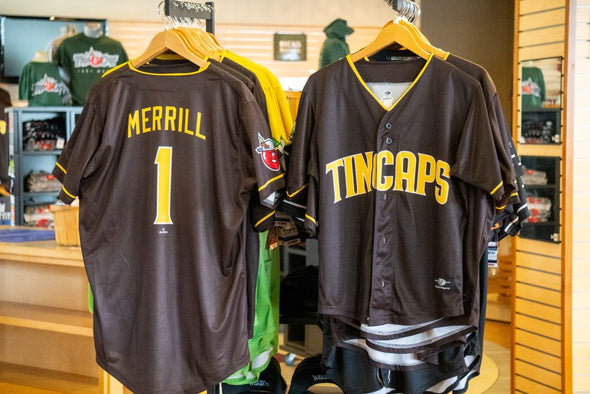 Fort Wayne TinCaps 2025 Adult Merrill #1 Brown Sunday Jersey