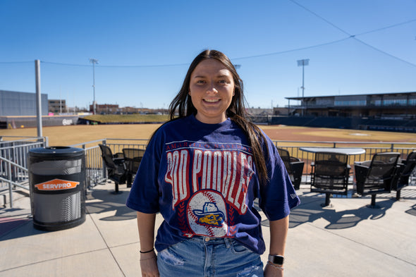 Amarillo Sod Poodles New Era Royal Baseball Throwback Game Tee