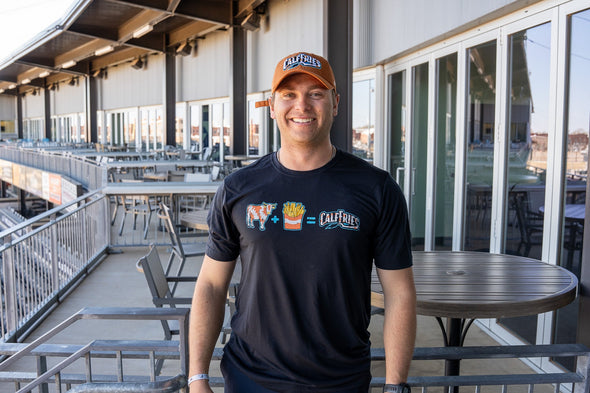 Amarillo Sod Poodles Calf Fries Black Cow + Fries Tee