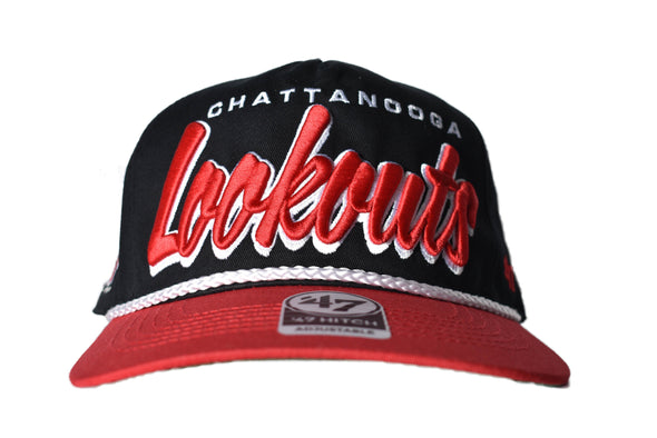 Chattanooga Lookouts Black Drop Shadow Rope '47 Hitch