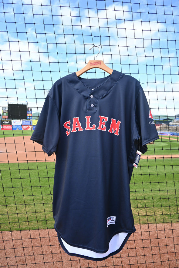 Salem Red Sox Adult Navy Replica Jersey