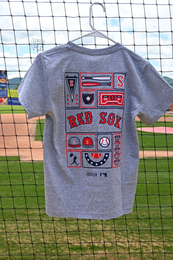 Salem Red Sox Baseballism Adult Gray Tee