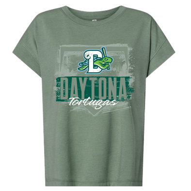 LADIES BASIL GREEN RELAXED TEE