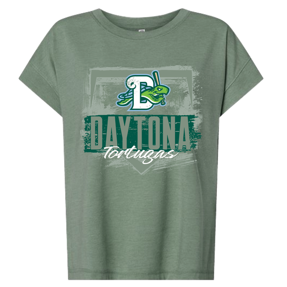LADIES BASIL GREEN RELAXED TEE