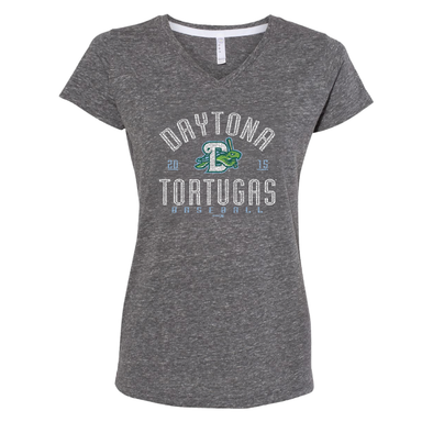 LADIES SMOKE MELANGE V-NECK T-SHIRT