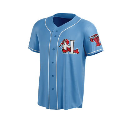 Hickory Crawdads OT Sports Alternate Blue Mens Replica Jersey