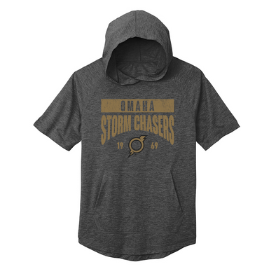 Omaha Storm Chasers Men's 108 Stitches Dark Grey Collegiate Hoodied Tee