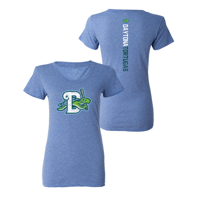 BLUE LADIES RAZORBACK TEE