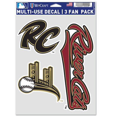 DECAL 3 PACK, SACRAMENTO RIVER CATS