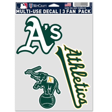 DECAL 3 PACK A'S, ATHLETICS