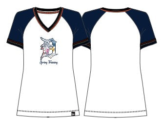 Detroit Tigers Women's Fan Pack V-Neck T-Shirt-XS