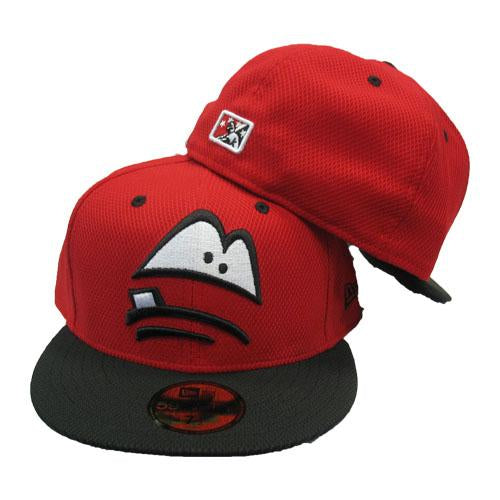 Lansing Lugnuts Official New Era 5950 Batting Practice Cap - Red/Black