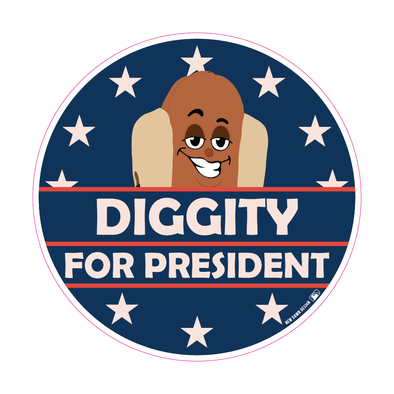 IronPigs Diggity For President Sticker