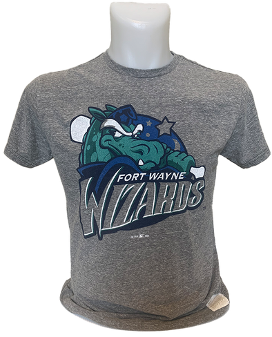 Fort Wayne Wizards Dinger the Dragon Grey Triblend Tee