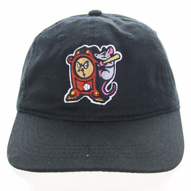 Hickory Crawdads Outdoor Cap Hickory Dickory Docks Black Adjustable Cap