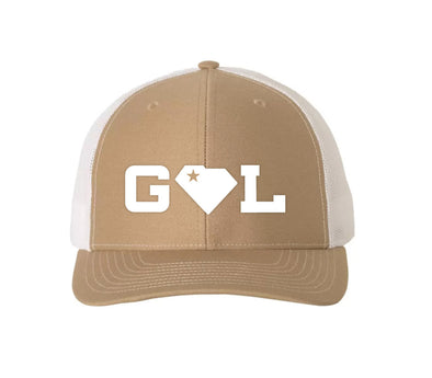 Greenville Drive Richardson Tan/White GVL Trucker Hat