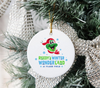 Reedy Winter Wonderland White Round Ceramic Ornament