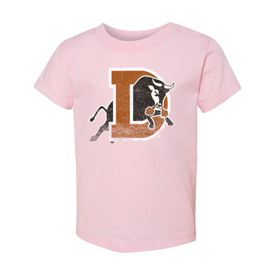 Durham Bulls 108 Stitches Toddler Girls Vintage D Logo Tee