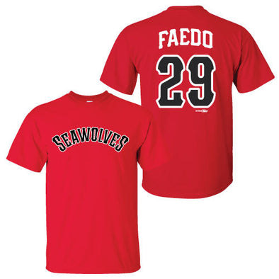 Erie SeaWolves Alex Faedo Shirsey - Red