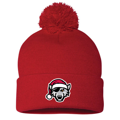 Erie SeaWolves BR Santa Wolf Knit Cap