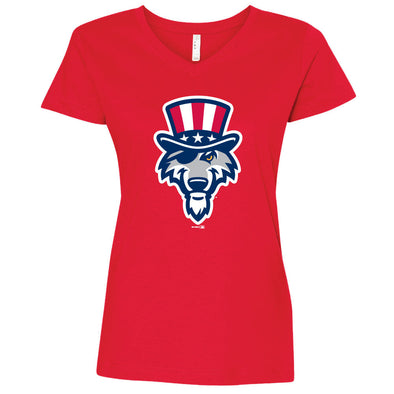 Erie SeaWolves BR Uncle Sam Wolf V-Neck