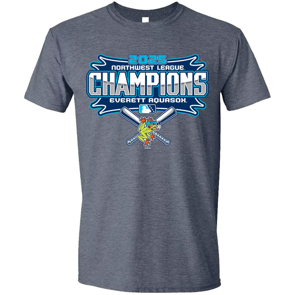 Everett AquaSox NWL Champions Heather Navy Tee