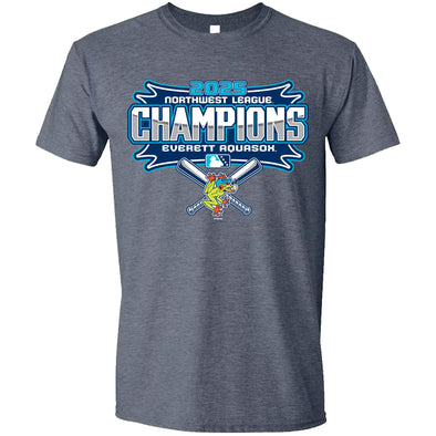 Everett AquaSox NWL Champions Heather Navy Tee