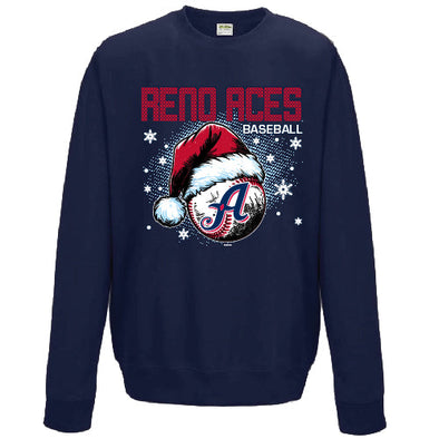 Reno Aces Santa Hat Baseball Holiday Crew