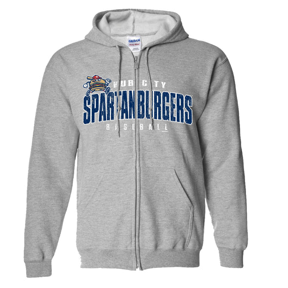 Adult Grey Full Zip Hoodie