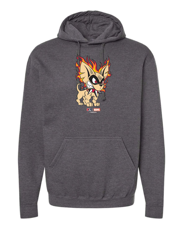 Chihuahuas Marvel's Defenders of the Diamond Heather Charcoal Hoodie-MEN