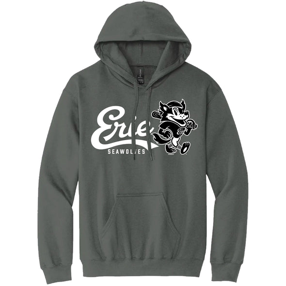 Erie SeaWolves BR Fauxback B&W Hood