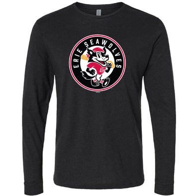 Erie SeaWolves BR Fauxback Rounded L/S Tee