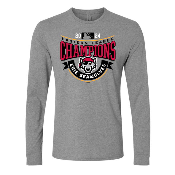 Erie SeaWolves BR 2024 Eastern League Champs Banner L/S Tee