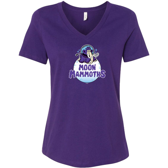 Erie SeaWolves BR Moon Mammoths Women's Relaxed Jersey V-Neck Tee
