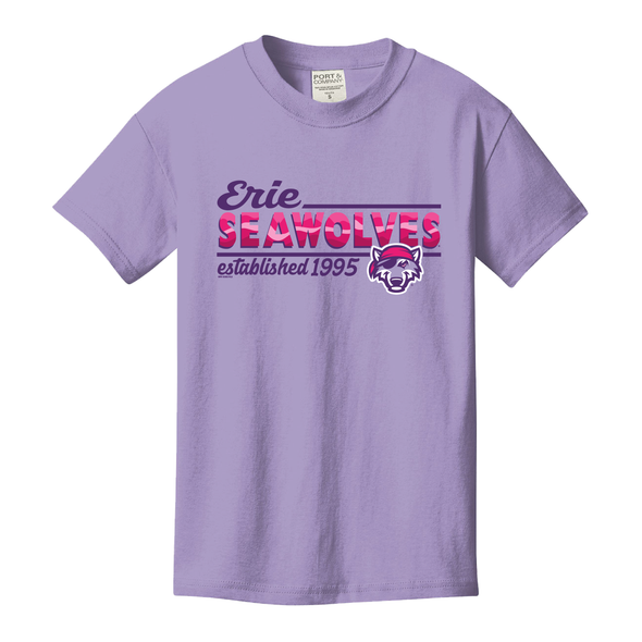 Erie SeaWolves BR Youth Wavey Tee