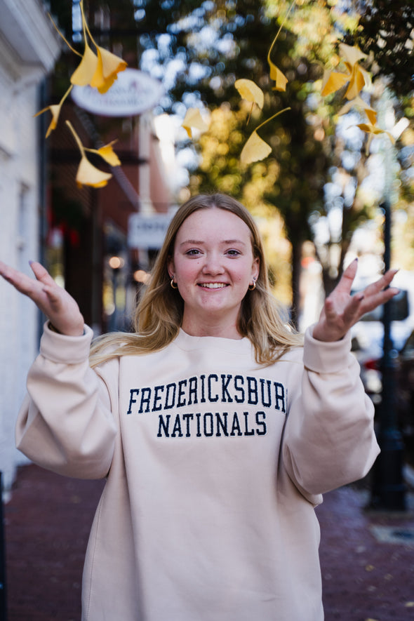 FredNats Almond Stitched Crewneck