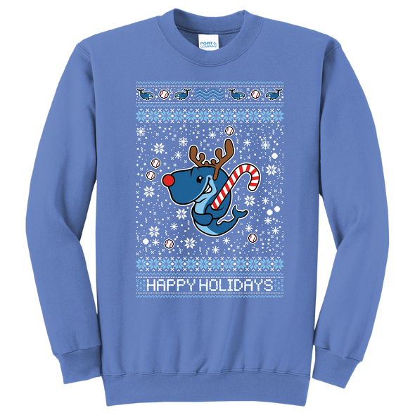 Eugene Emeralds Exploding Whales Holiday Sweater