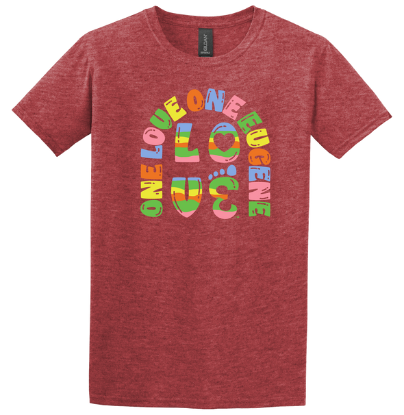 Eugene Emeralds One Love Heather Red T-Shirt