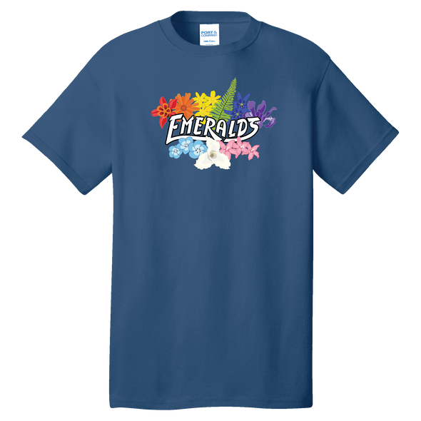 Eugene Emeralds Slate Blue Floral Pride T-Shirt